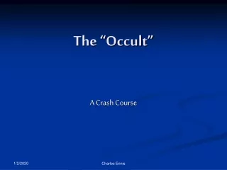 The “Occult”