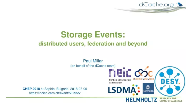 storage events distributed users federation