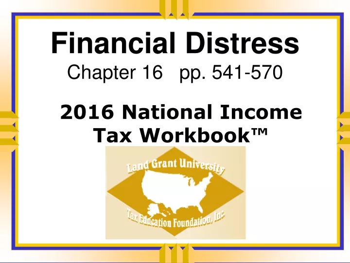 financial distress chapter 16 pp 541 570