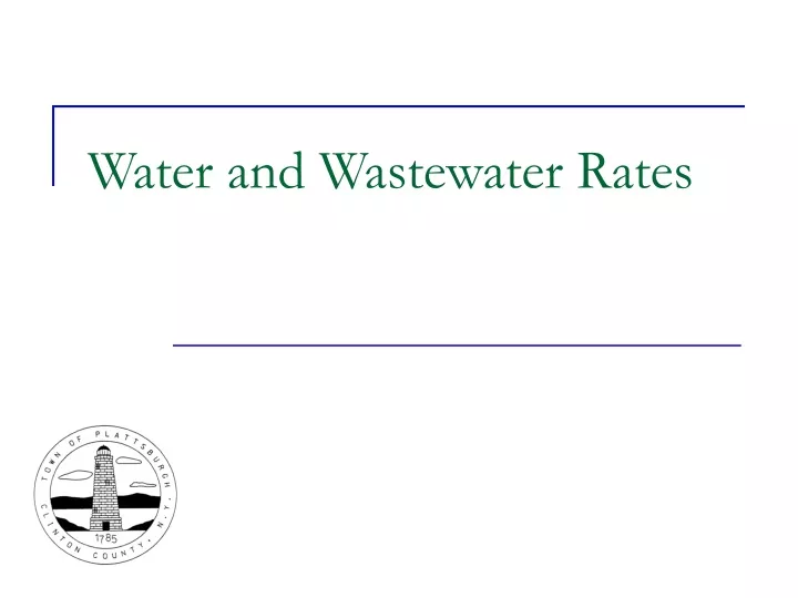 water and wastewater rates