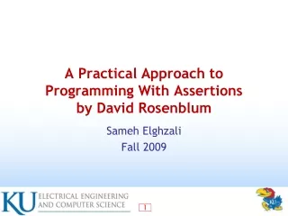 A Practical Approach to Programming With Assertions by David Rosenblum