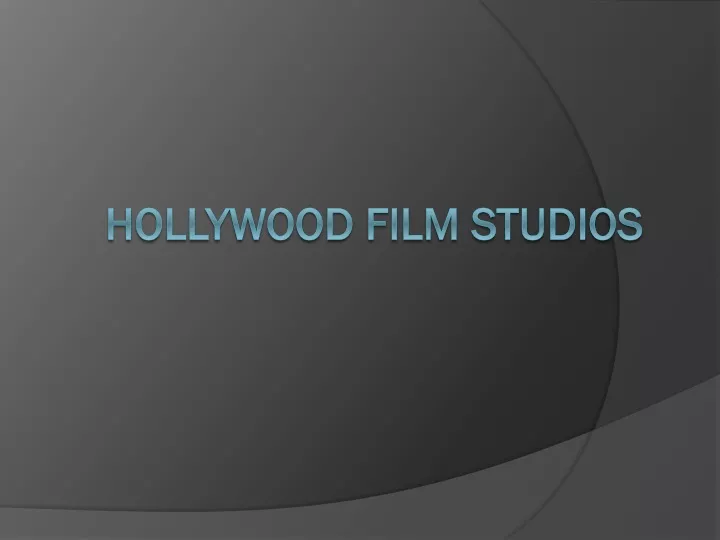 hollywood film studios