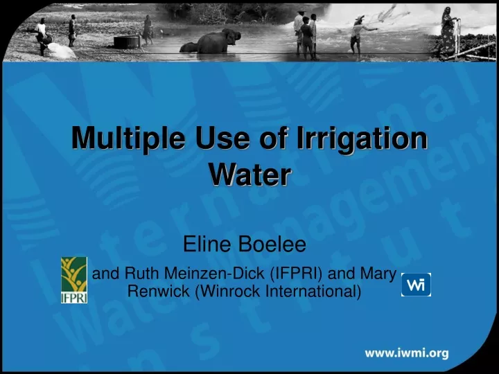 multiple use of irrigation water