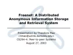 Freenet: A Distributed Anonymous Information Storage and Retrieval System - slide 1