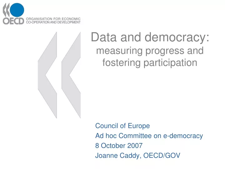 data and democracy measuring progress and fostering participation