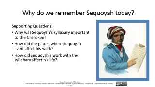 Why do we remember Sequoyah today?