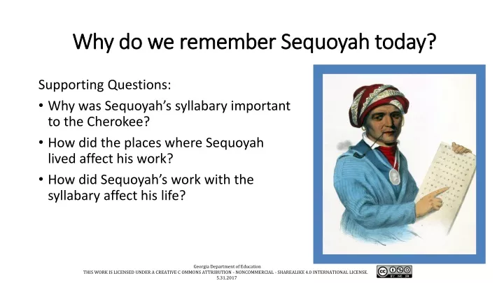 why do we remember sequoyah today