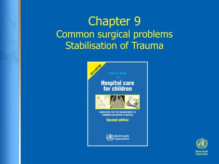 chapter 9 common surgical problems stabilisation