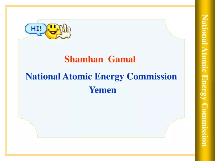 shamhan gamal national atomic energy commission