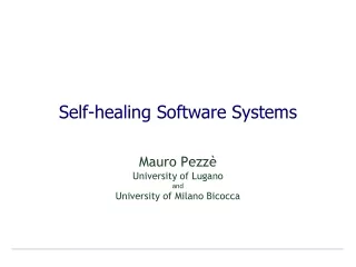 Self-healing Software Systems
