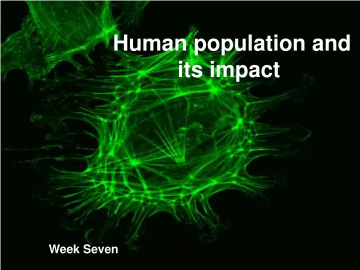 human population and its impact