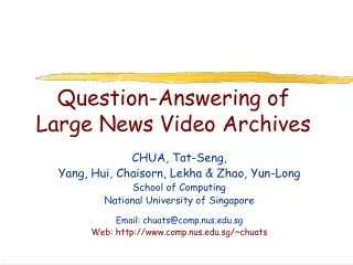 Question-Answering of Large News Video Archives