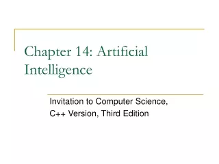 Chapter 14: Artificial Intelligence