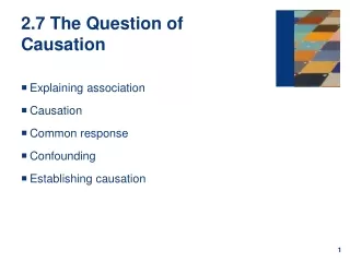 2.7 The Question of Causation