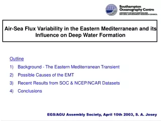 Air-Sea Flux Variability in the Eastern Mediterranean and its Influence on Deep Water Formation
