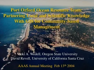 Vicki A. Wedell, Oregon State University David Revell, University of California Santa Cruz