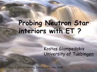 Probing Neutron Star interiors with ET ?