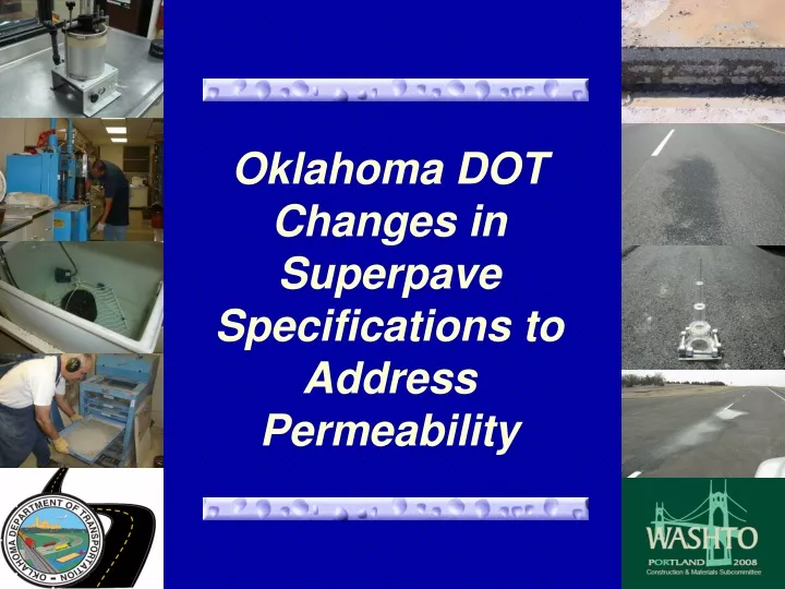 oklahoma dot changes in superpave specifications