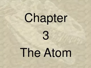 Chapter 3 The Atom