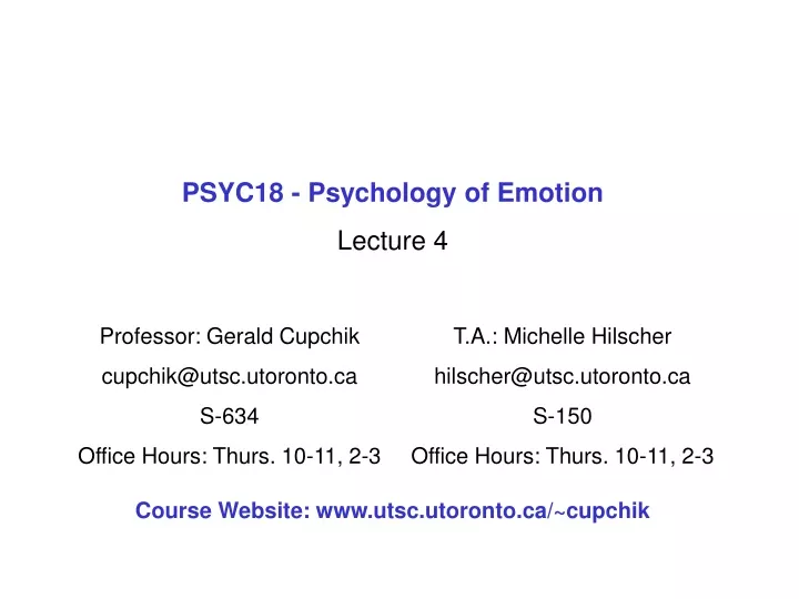psyc18 psychology of emotion lecture 4