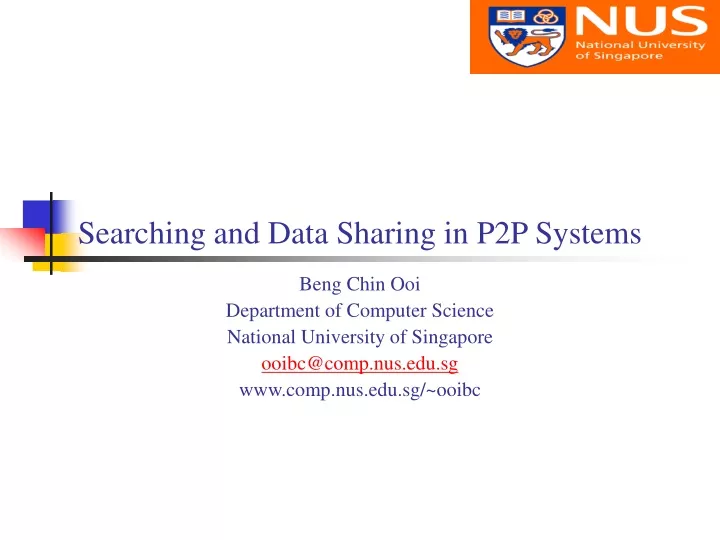 searching and data sharing in p2p systems