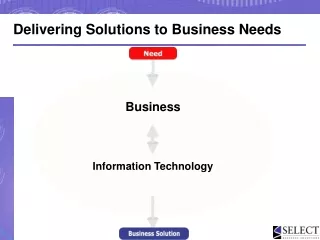 Delivering Solutions to Business Needs