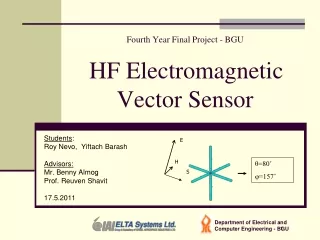 Fourth Year Final Project - BGU HF Electromagnetic Vector Sensor
