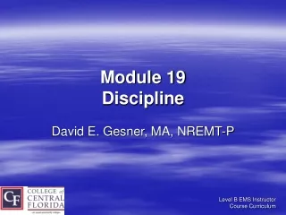 Module 19 Discipline