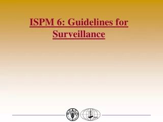 ISPM 6: Guidelines for Surveillance