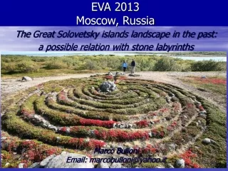 The  Great  Solovetsky  islands landscape in the past:  a possible relation with stone labyrinths