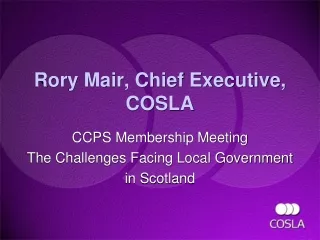 Rory Mair, Chief Executive, COSLA