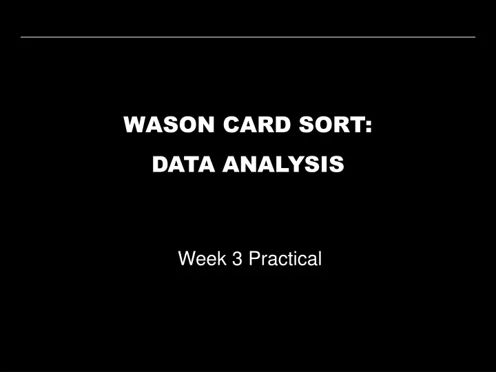 wason card sort data analysis