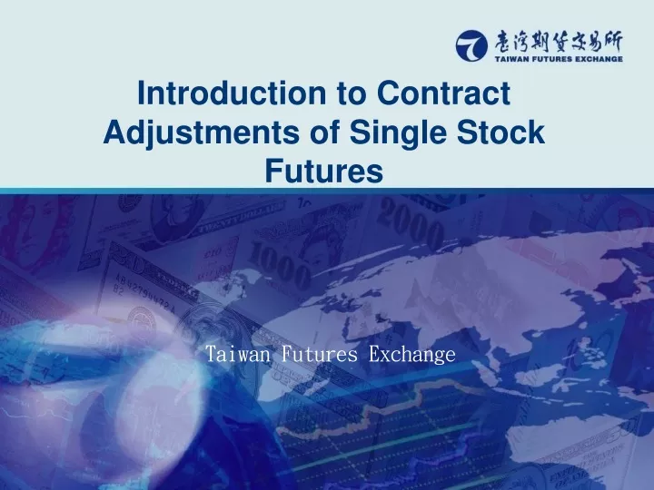 introduction to contract adjustments of single stock futures