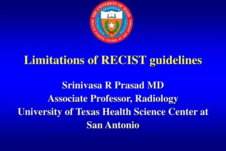 limitations of recist guidelines