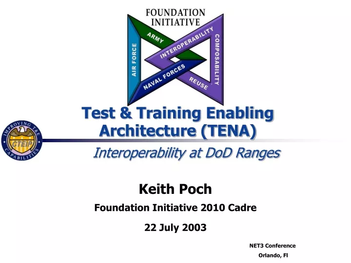 test training enabling architecture tena