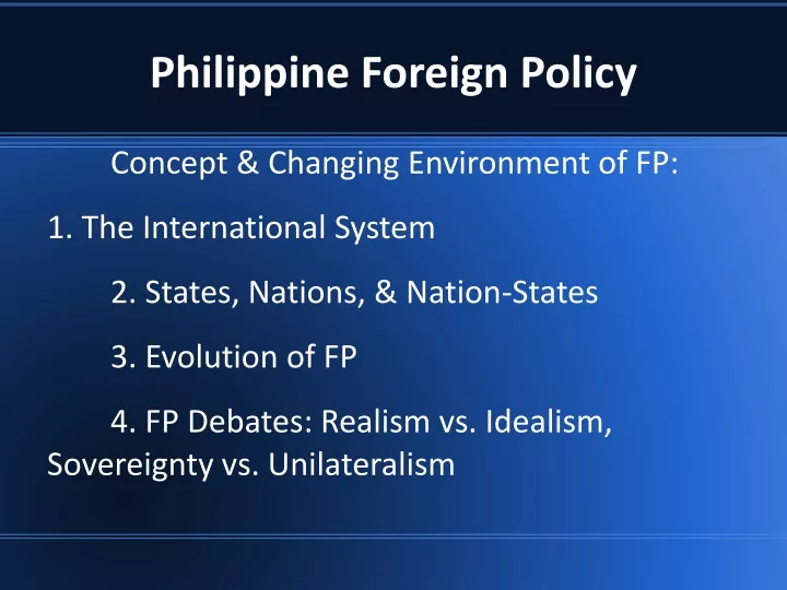 philippine foreign policy
