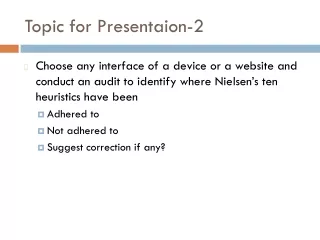 Topic for Presentaion-2
