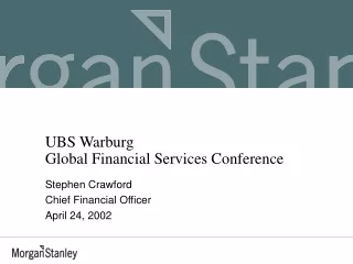 UBS Warburg Global Financial Services Conference