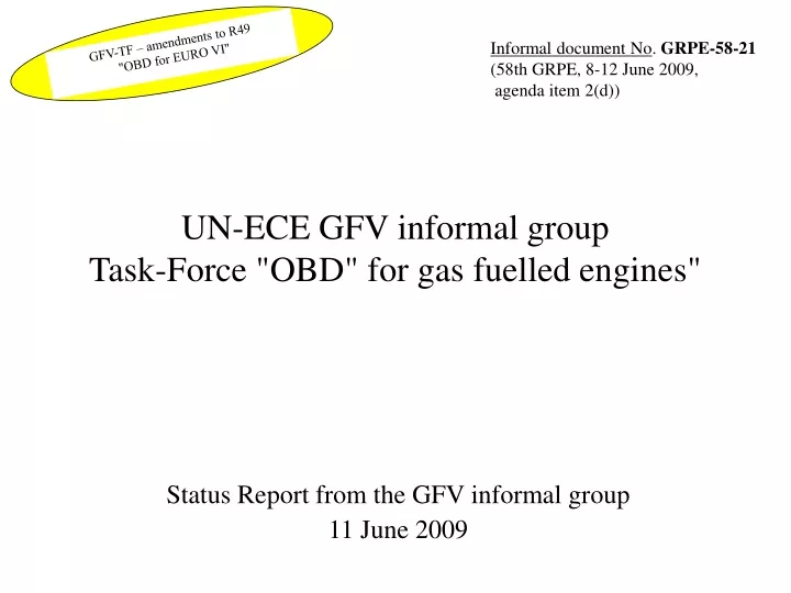un ece gfv informal group task force obd for gas fuelled engines