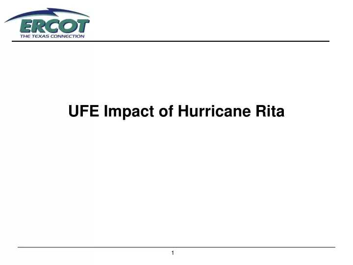 ufe impact of hurricane rita