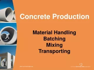 Concrete Production