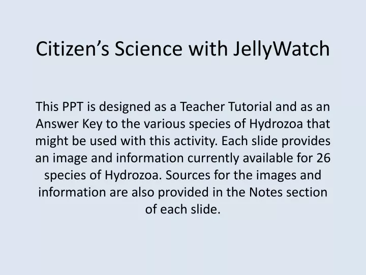 citizen s science with jellywatch
