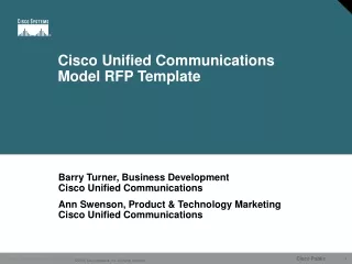 Cisco Unified Communications Model RFP Template