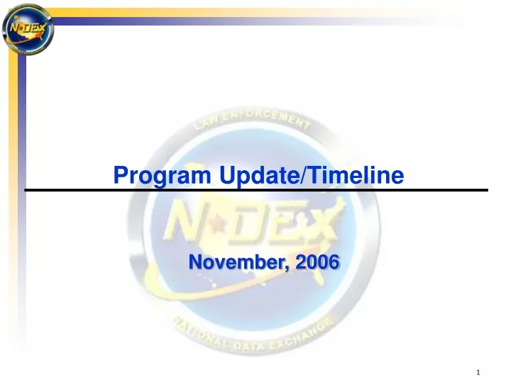program update timeline