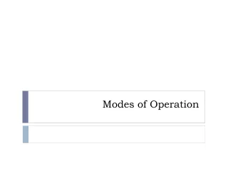 Modes of Operation