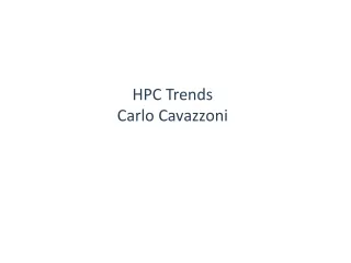 HPC Trends Carlo Cavazzoni