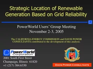 Strategic Location of Renewable Generation Based on Grid Reliability