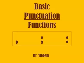 Basic  Punctuation Functions