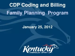 CDP Coding and Billing