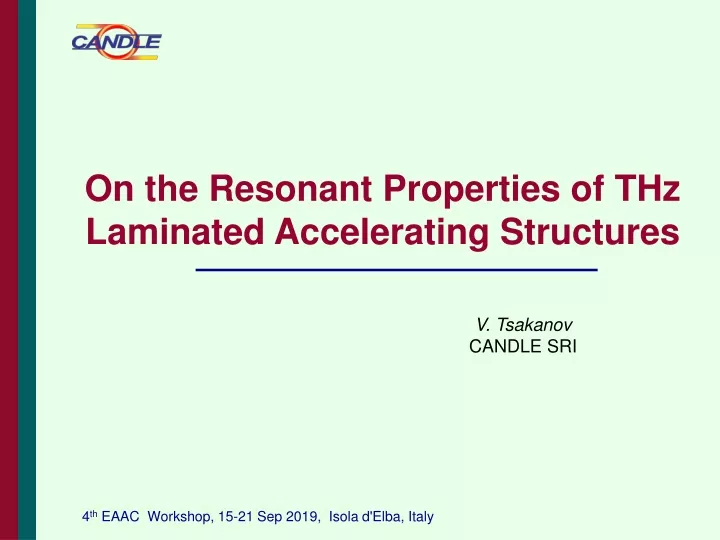 on the resonant properties of thz laminated